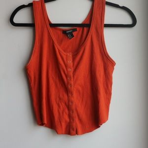 Button-up Tank Crop Top